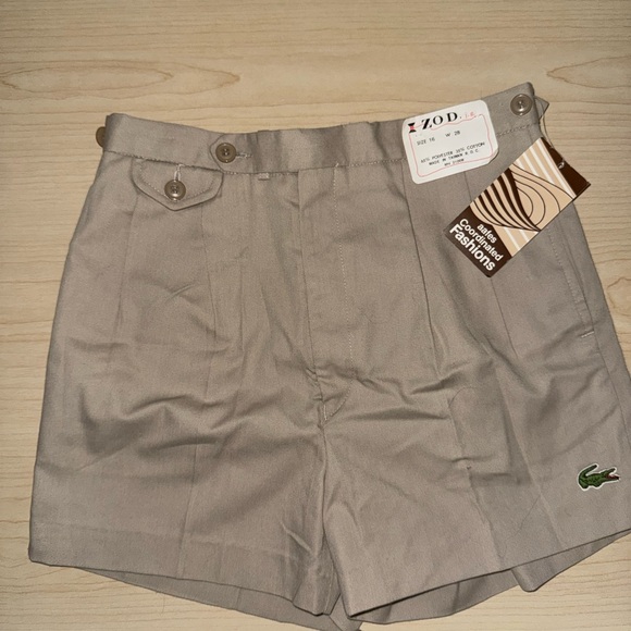 Lacoste Pants - Vintage Lacoste Women's Beige Shorts